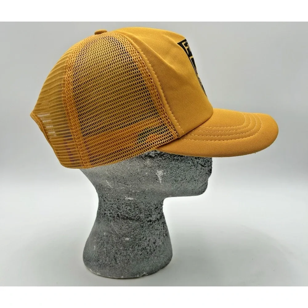 Vintage PONTIAC‎ FIERO Logo Mesh Trucker SnapBack Pontiac Car Gold Black